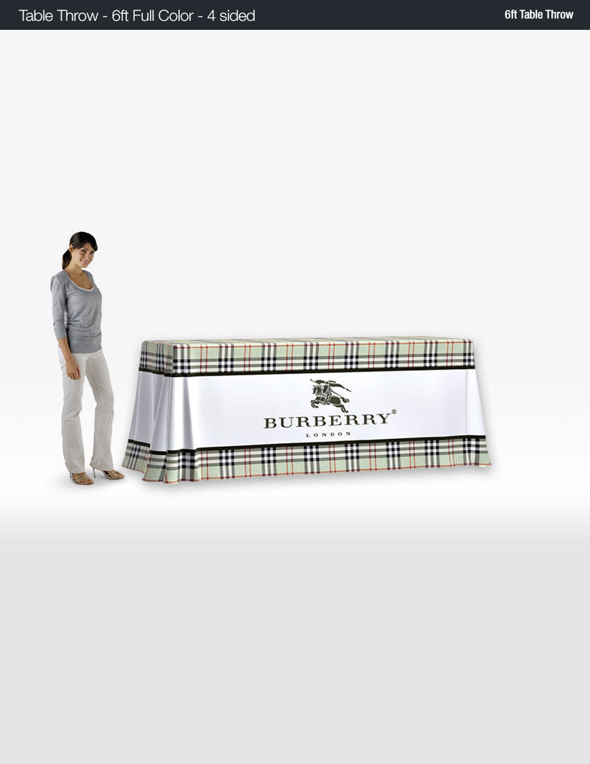 6' Table Throw - 4 Sided Covered