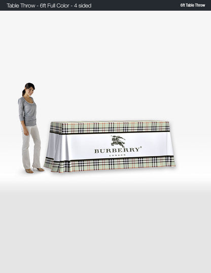 6' Table Throw - 4 Sided Covered