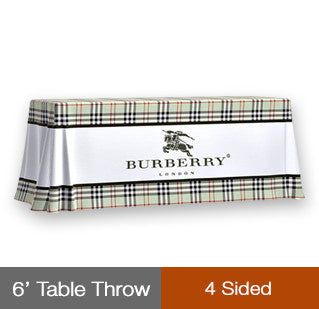 6' Table Throw - 4 Sided Covered