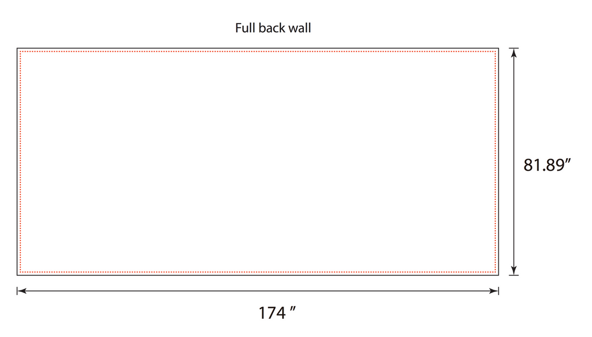 15' Single Sided Full Backwall Only (No Hardware) FREE SHIPPING