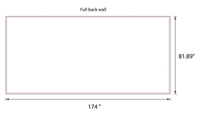 15' Single Sided Full Backwall Only (No Hardware) FREE SHIPPING