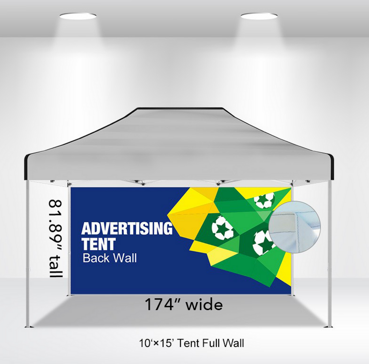 15' Single Sided Full Backwall Only (No Hardware) FREE SHIPPING