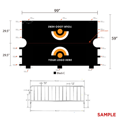 8 ft. Barricade Covers - Open Corners