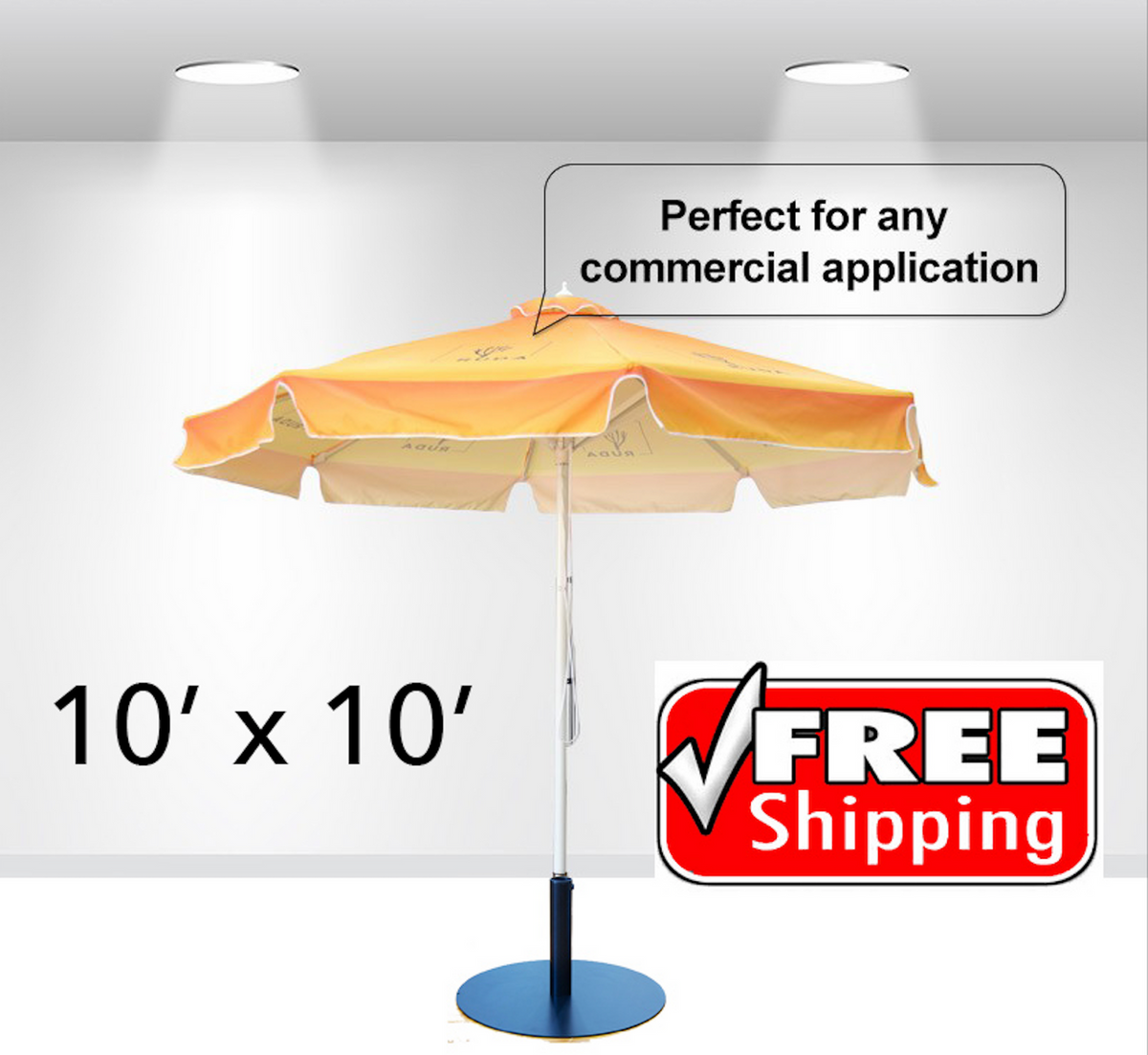Round with Valence Umbrella 10'